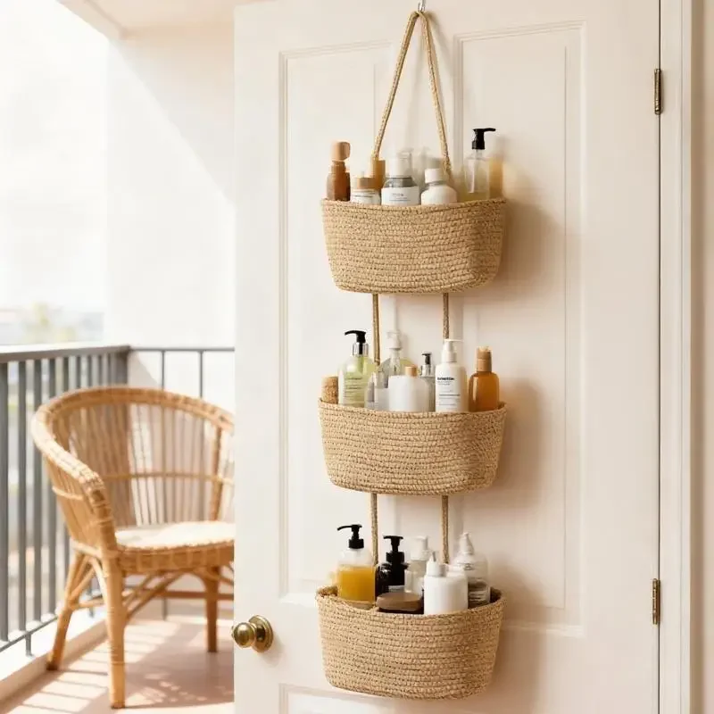 Baby Nursery Hooks - 3-stöckiger Hängekorb aus gewebter Baumwolle, zur