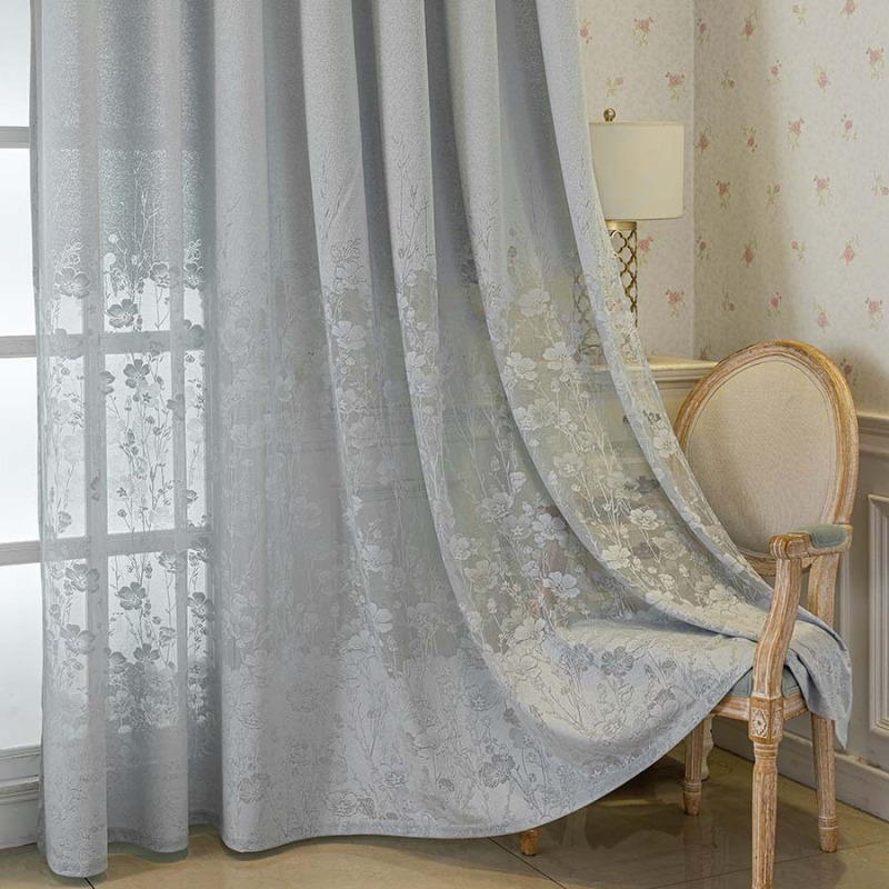 Blackout Curtain Nursery - Europäische Luxus-Tüllvorhänge mit Stickerei für Wohnzimmer,