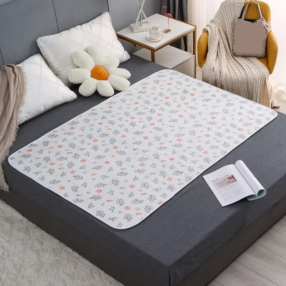Baby Mattress Waterproof - Weiche wasserdichte Baby-Urinmatte, waschbar, Blumenmuster, Bettwäsche,