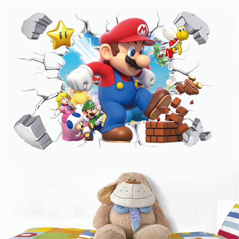 Baby Nursery Diy - 3D Cartoon Anime Spielcharaktere Wandaufkleber für