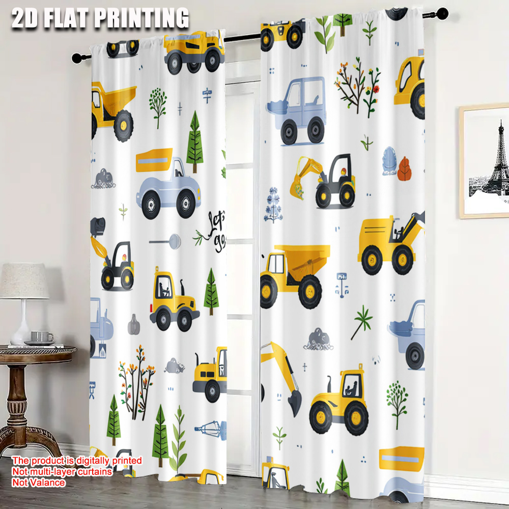 Blackout Curtain Nursery - 2 Stück, 2D-Flugzeugdruck, zeitgenössische Vorhänge, verspielte