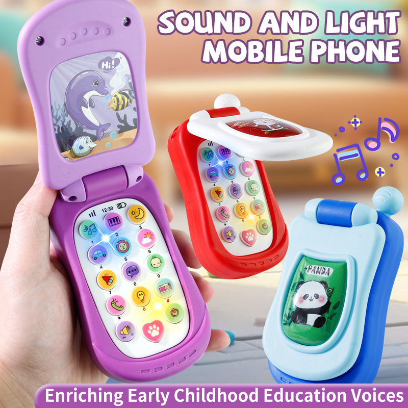 Baby Nursery Mobile - Puzzle Frühkindliche Bildung Musik-Handy Cartoon-Simulation Klapphandy