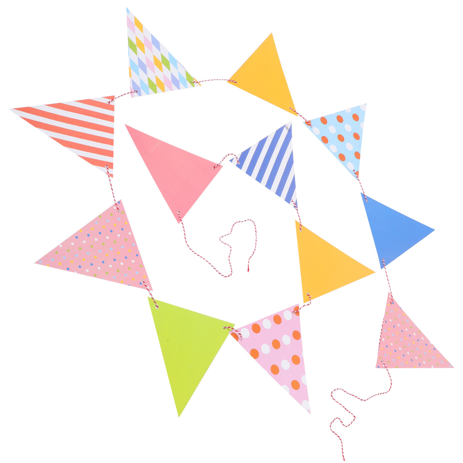 Baby Nursery Garland - Einfach zu Installierende Dreieckige Papierfahnen-Girlande Wimpelkette