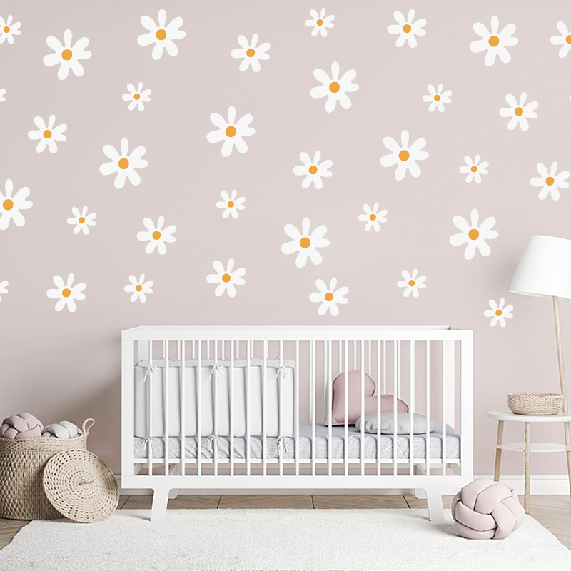 Baby Nursery Diy - Boho Gänseblümchen Blumen Wanda uf kleber