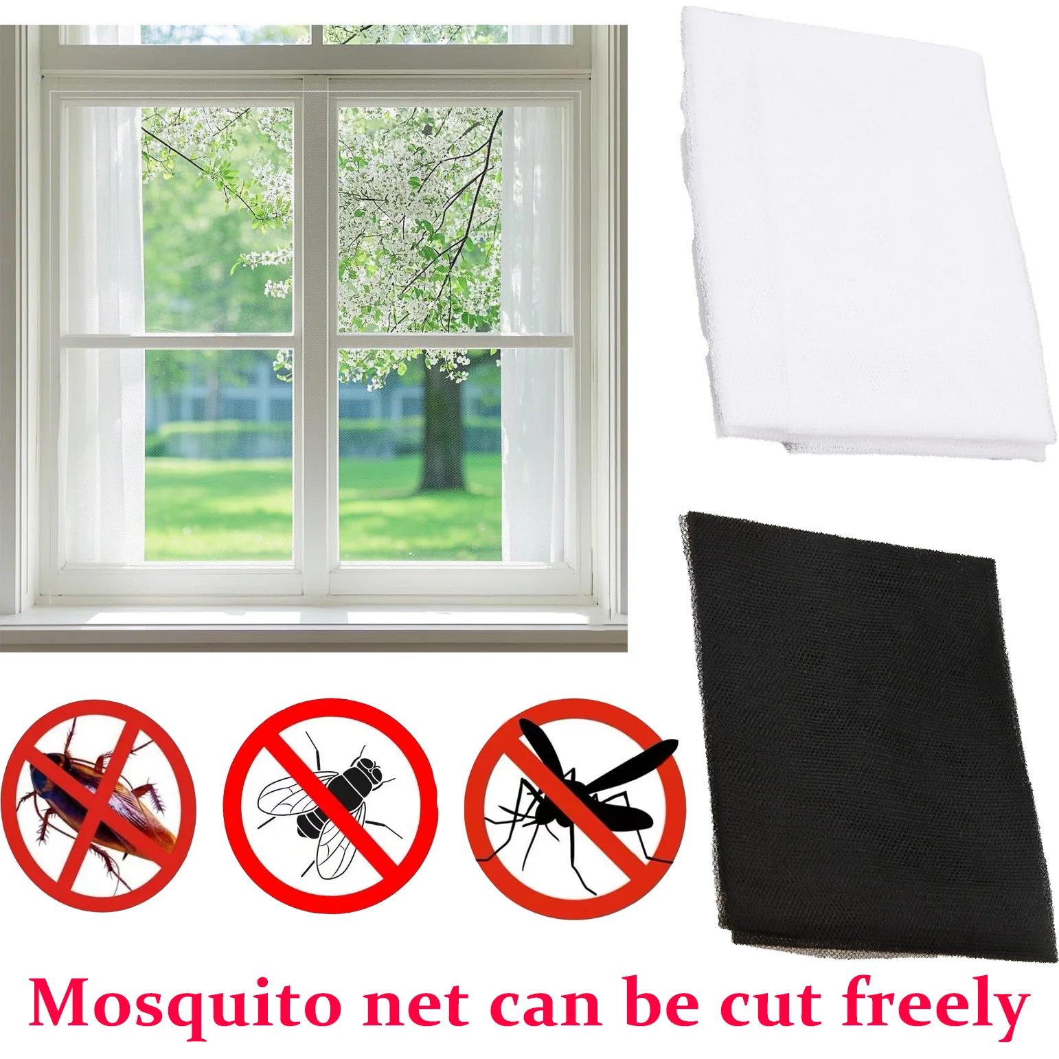 Baby Nursery Hooks - DIY Fenster-Moskitonetz Anti-Insekten Fliegengitter Abnehmbares Fenstergitter