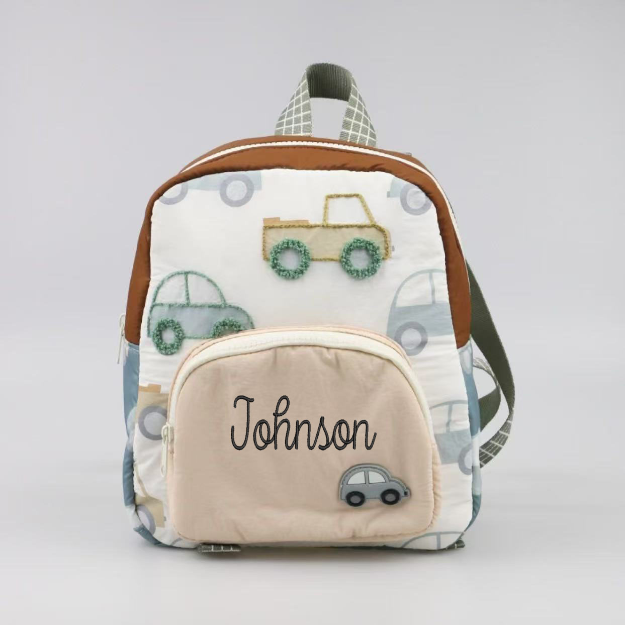 Baby Nursery Backpack - Auto-Sticktasche, Kinderrucksack, personalisierter Name, Rucksack, Wandertasche,