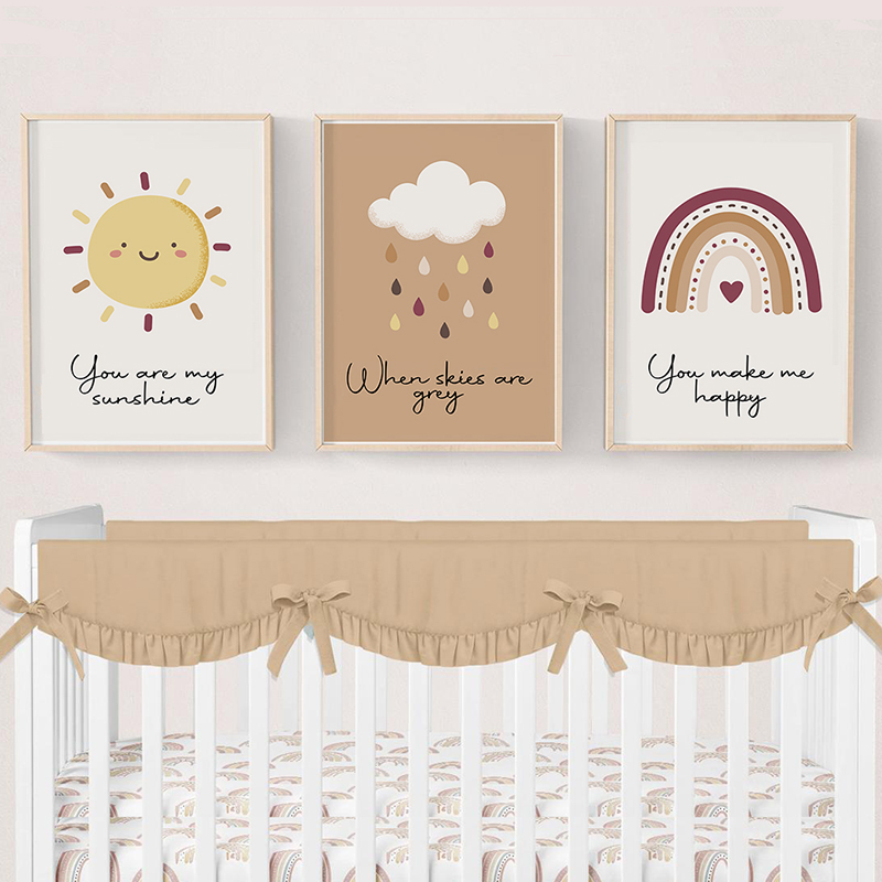 Baby Nursery You Are My Sunshine - Du bist mein Sonnenschein Kinderzimmer-Wandkunst Leinwandposter