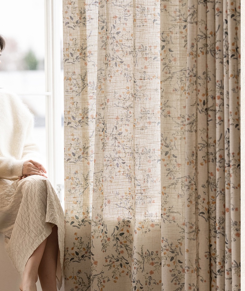 Blackout Curtain Nursery - Bedruckte Vorhänge aus Baumwoll-Leinen für Wohnzimmer,