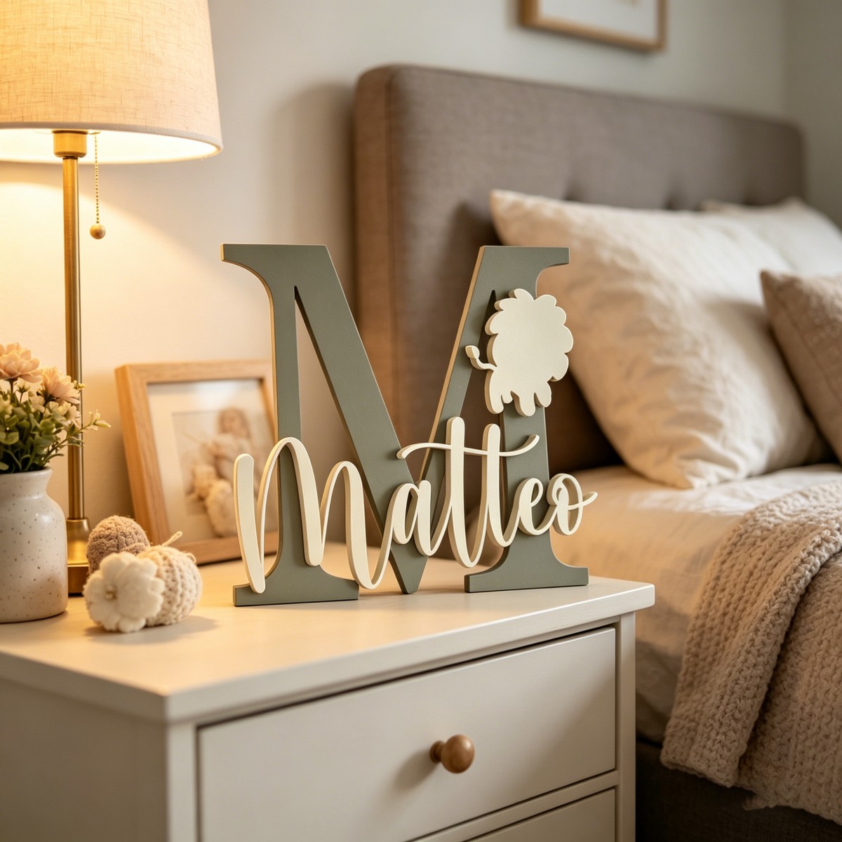 Baby Nursery Diy - 1 Stück personalisierte Namens- und Initialen-Tafel