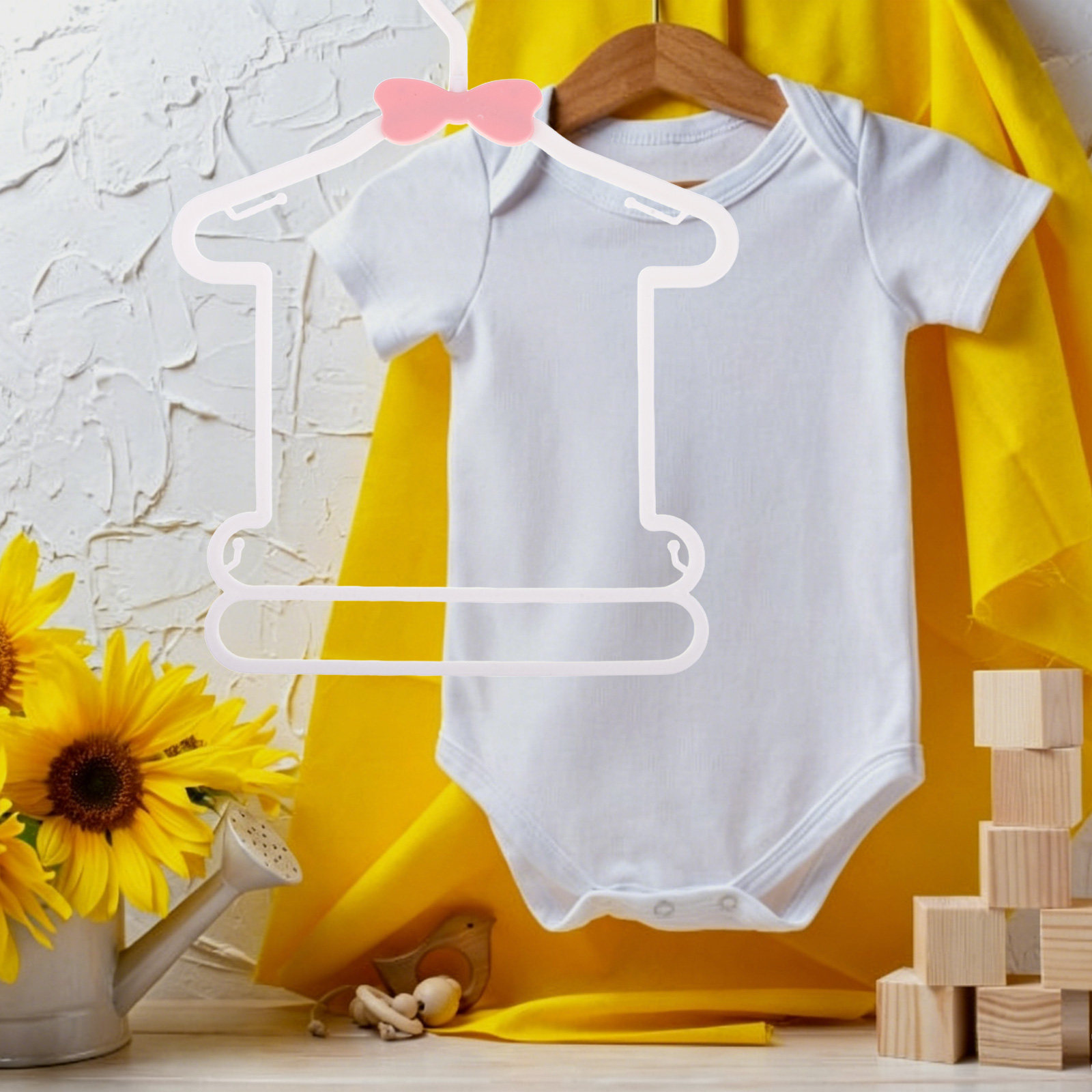 Baby Nursery Hooks - 8 Stück Baby-Strampler-Kleiderbügel, rutschfeste Kunststoff-Kleiderbügel für