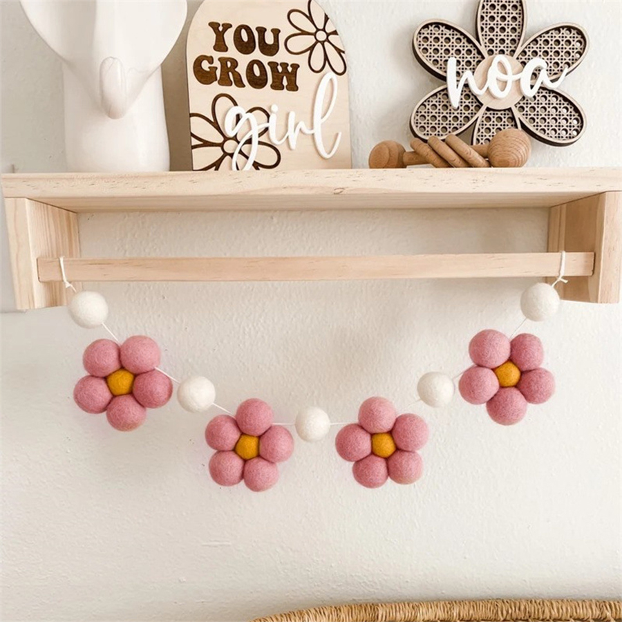 Handgefertigte Filz-Gänseblümc – Baby Nursery Garland Bewertung und Preis