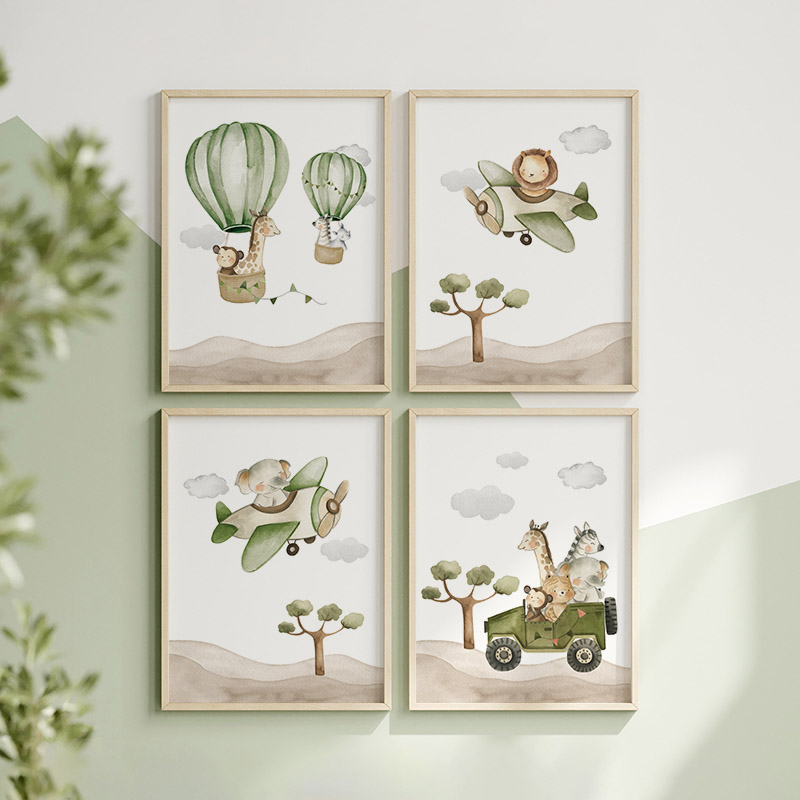 1 Stück rahmenlos, Heißluftbal – Baby Nursery Posters Bewertung und Preis