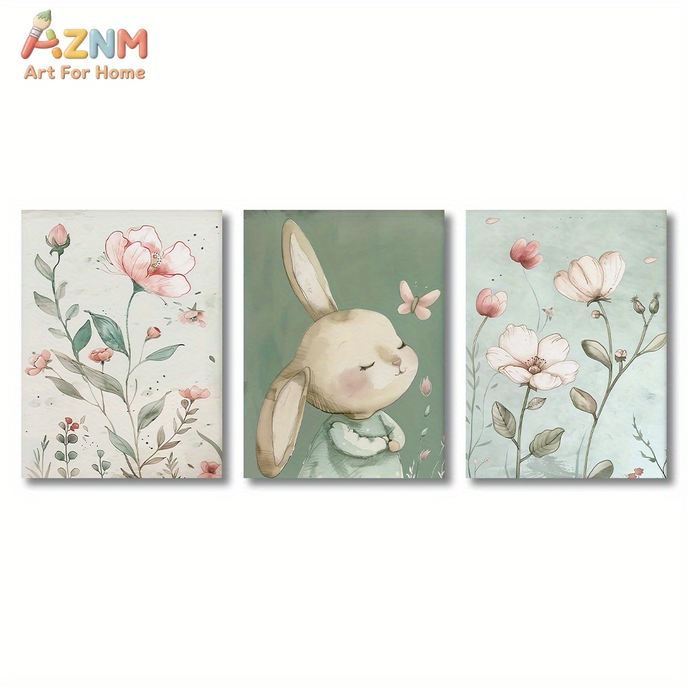 3-teiliges Set: Niedliche Hase – Baby Nursery Picture Frames Bewertung und Preis