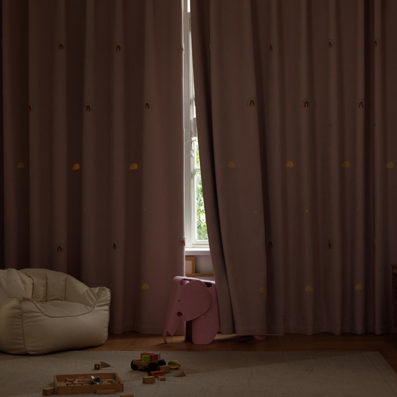 Bunte Regenbogen-Chenille-Vorh – Blackout Curtain Nursery Bewertung und Preis