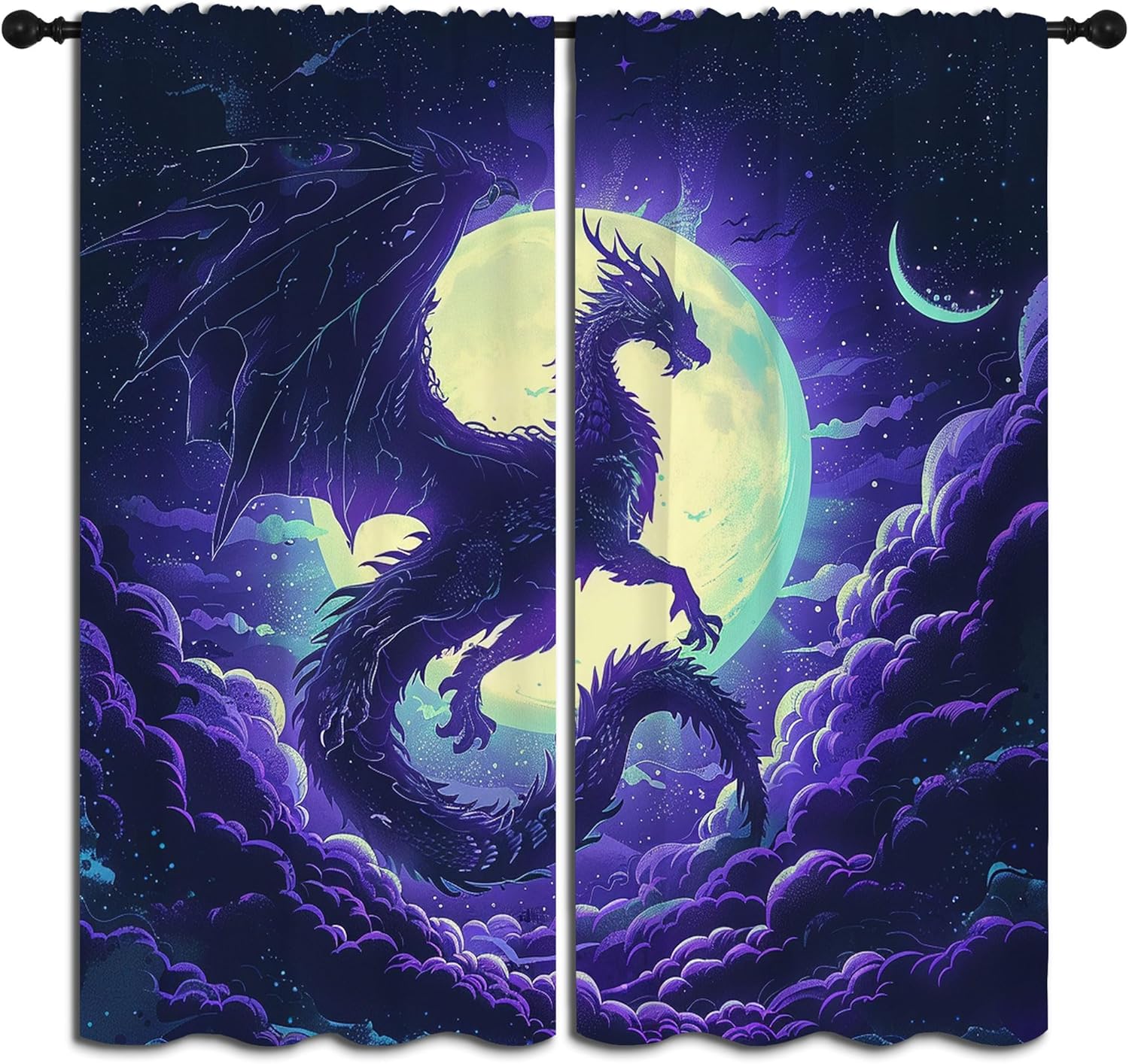 Lila Drache Verdunkelungsvorhä – Blackout Curtain Nursery Bewertung und Preis