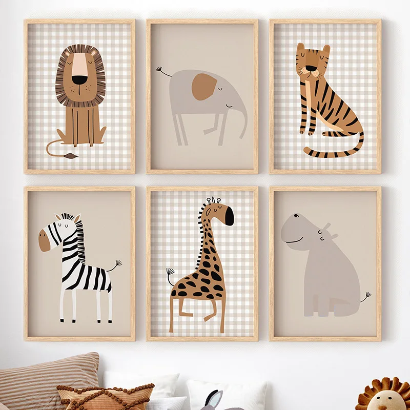 (Kein Rahmen) Löwe, Tiger, Ele – Baby Nursery Picture Frames Bewertung und Preis