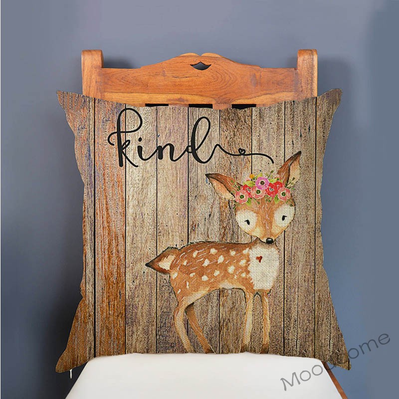 Niedliche Waldtiere, Holzstruk – Baby Nursery Cushion Bewertung und Preis