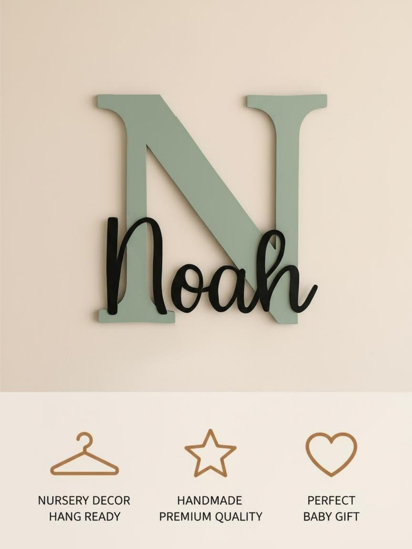 Personalisiertes Namensschild  – Baby Nursery Name Sign Bewertung und Preis