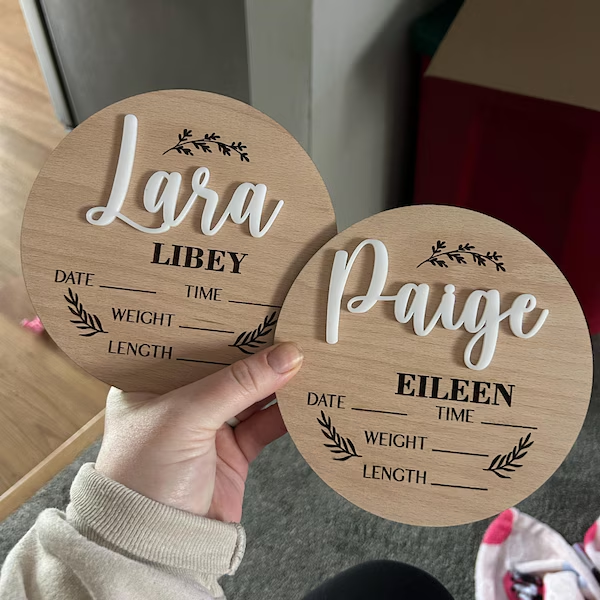 1 Stück personalisiertes Baby- – Baby Nursery Name Sign Bewertung und Preis