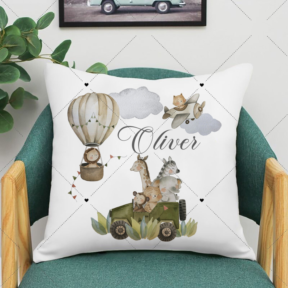 Personalisierter Waldtier-Druc – Baby Nursery Cushion Bewertung und Preis