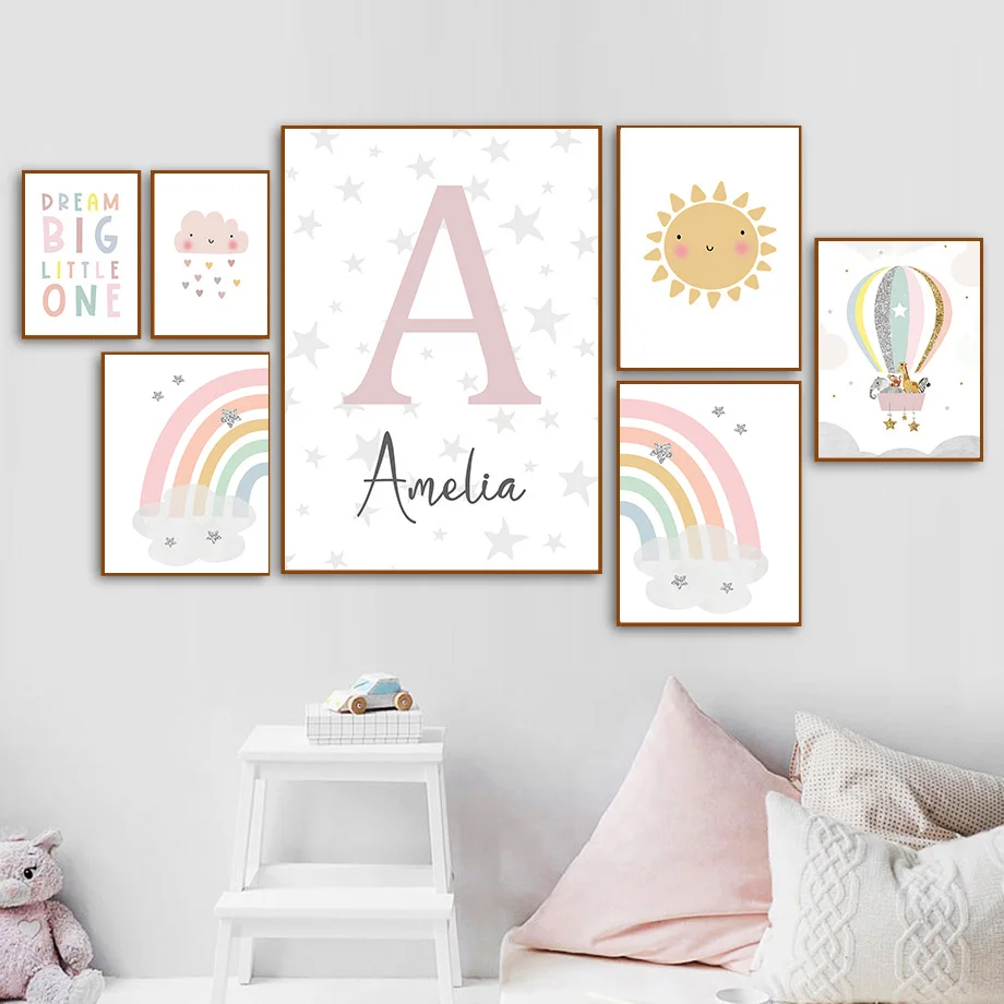 Giraffe Elefant Heißluftballon – Baby Nursery Posters Bewertung und Preis