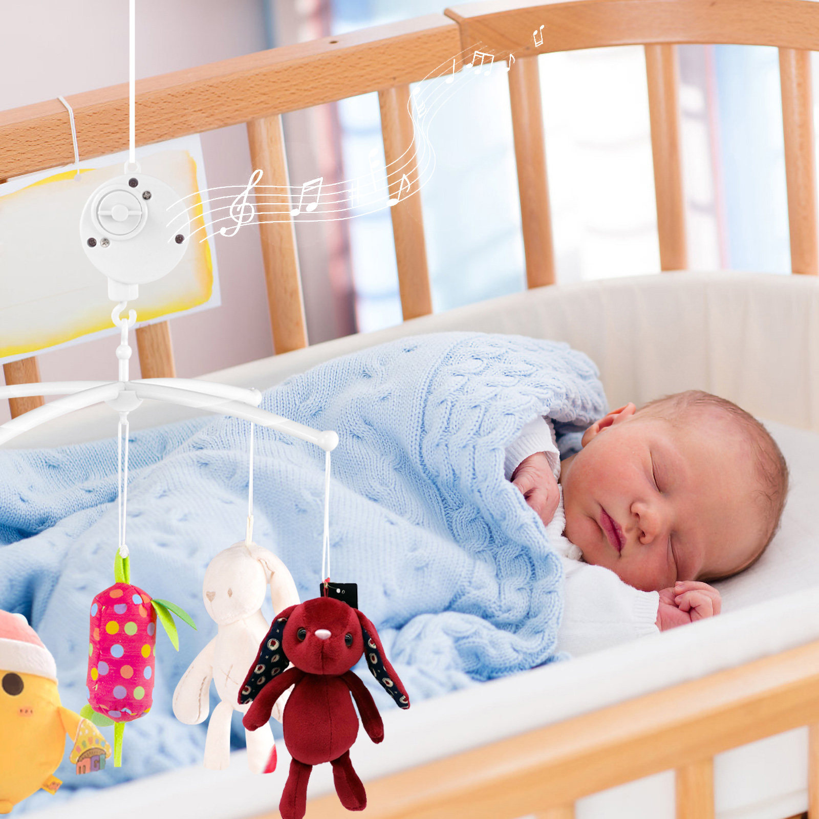 1 Stück Baby-Musikbox, weißer  – Baby Nursery Hooks Bewertung und Preis