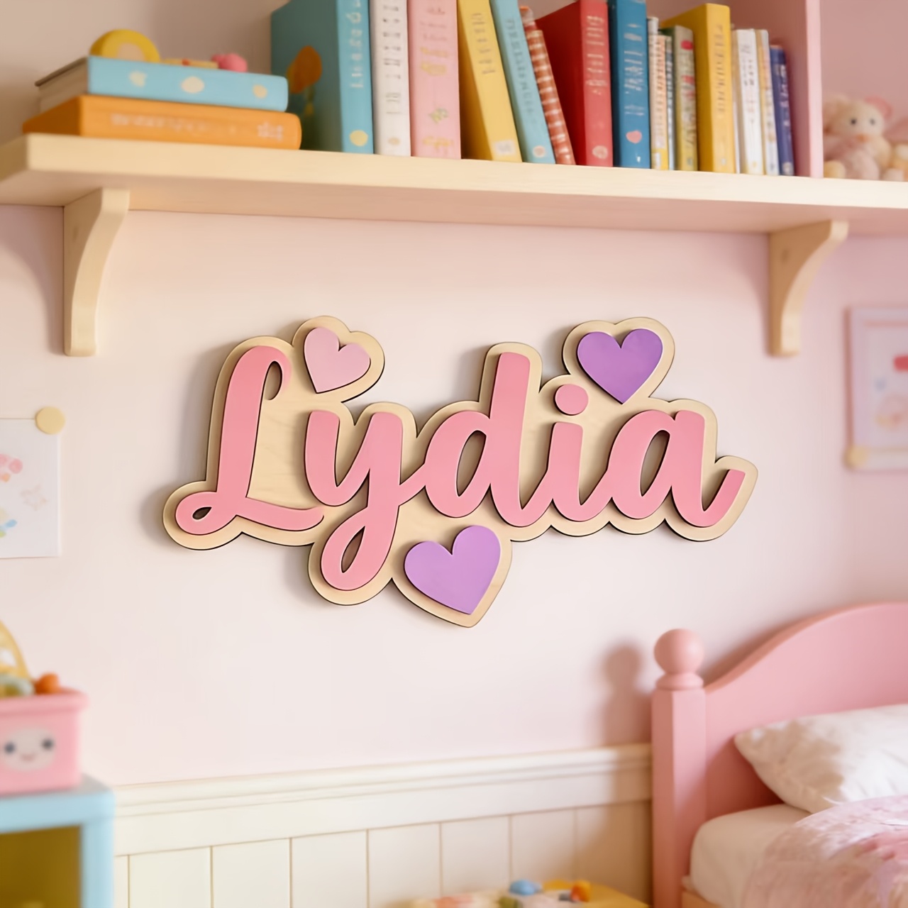 Personalisiertes Farbverlauf-H – Baby Nursery Name Sign Bewertung und Preis