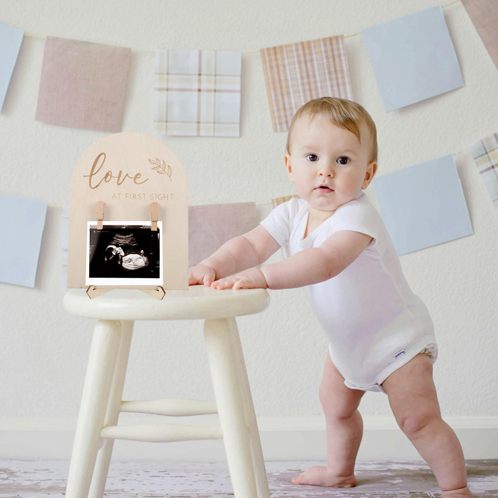 1 Set Holz-Ultraschallbild-Rah – Baby Nursery Picture Frames Bewertung und Preis