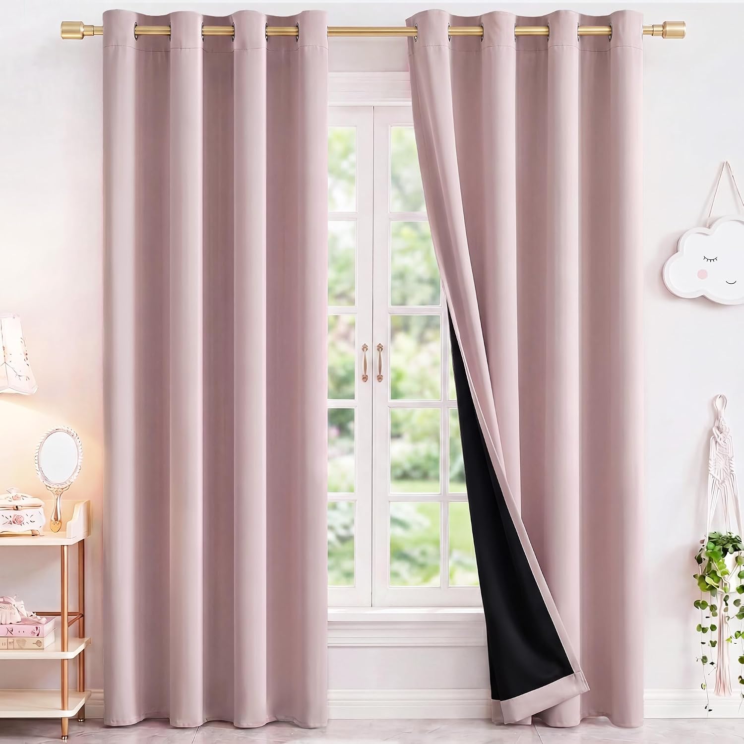 Zweifarbige, 2-teilige, 84-Zol – Blackout Curtain Nursery Bewertung und Preis
