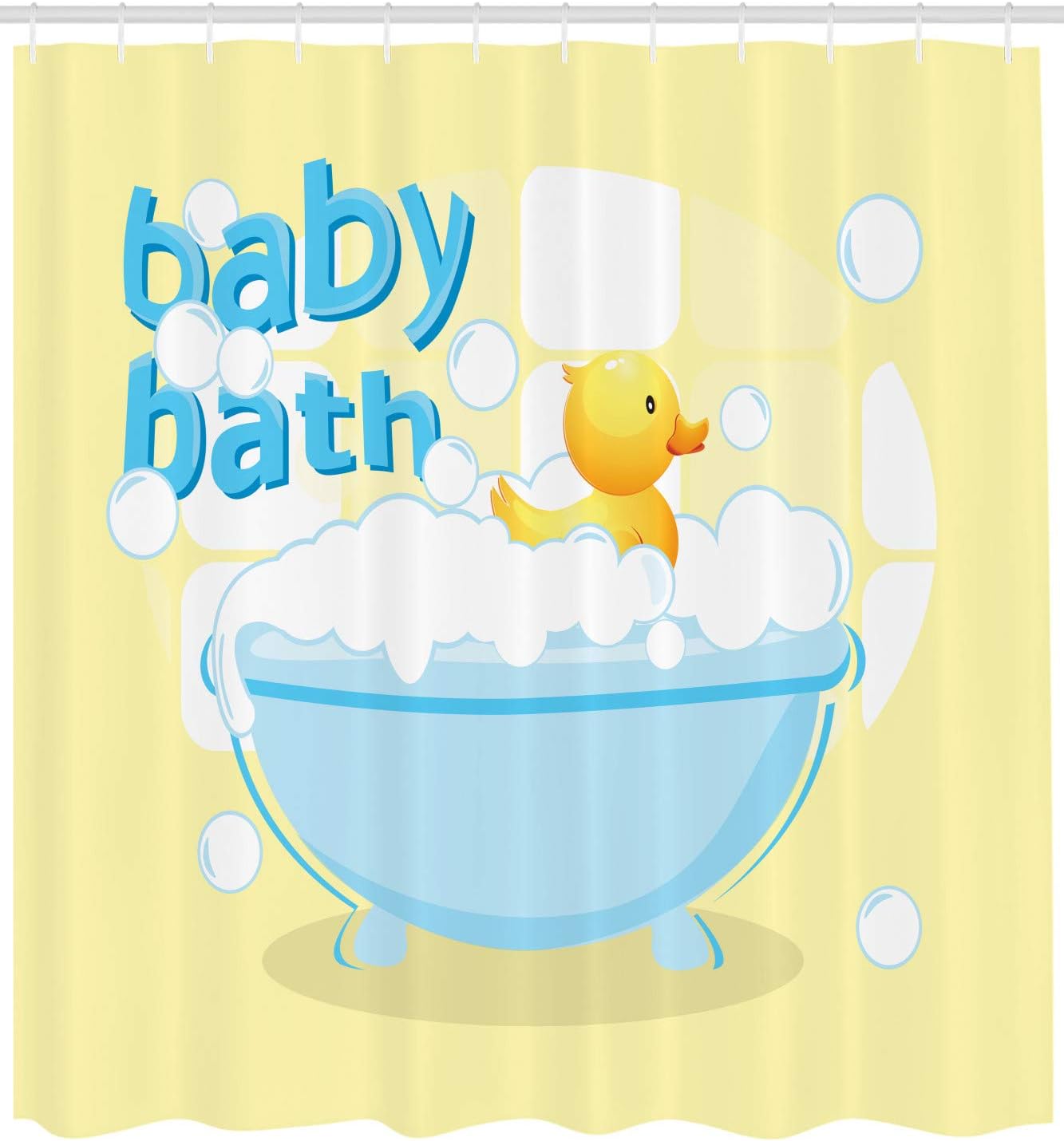 Gelber Baby-Badevorhang mit Lu – Baby Nursery Yellow Bewertung und Preis