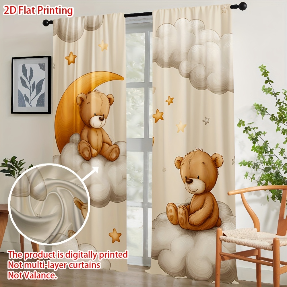 Cartoon-Teddybär-Vorhang, Nied – Blackout Curtain Nursery Bewertung und Preis