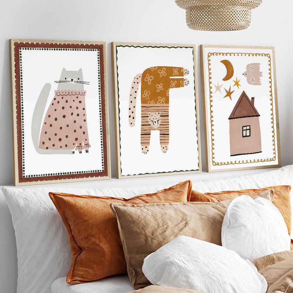 Neutrales Boho Kinderposter Ni – Baby Nursery Wallpaper Neutral Bewertung und Preis