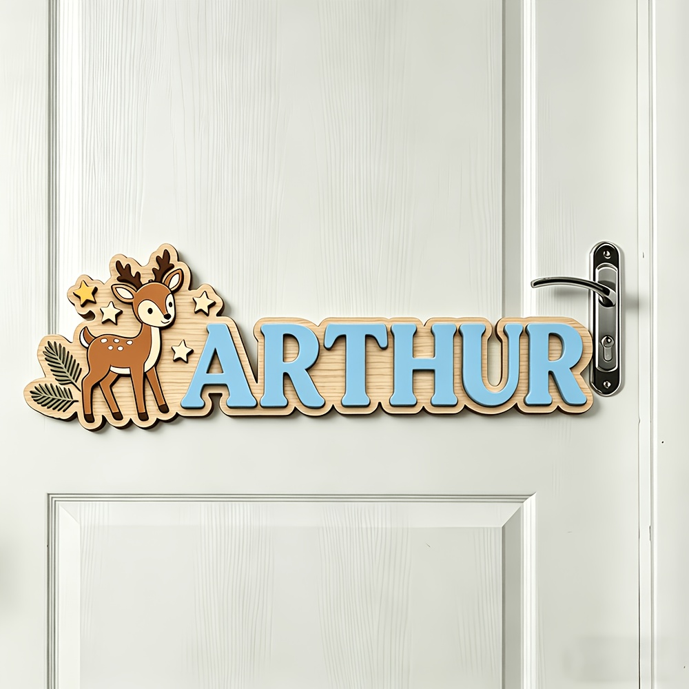 Personalisiertes Hirsch- und S – Baby Nursery Name Sign Bewertung und Preis