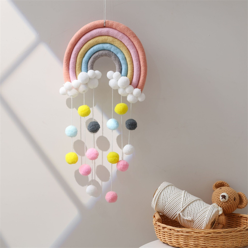 Nordic Filz Gewebt Regenbogen  – Baby Nursery Garland Bewertung und Preis