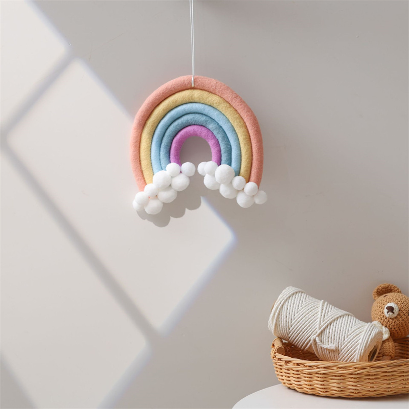 Nordic Filz Gewebt Regenbogen  – Baby Nursery Garland Bewertung und Preis