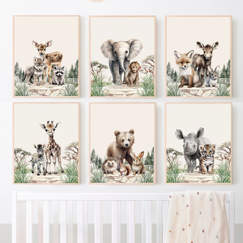 1 Stück (ohne Rahmen) Elefant  – Baby Nursery Picture Frames Bewertung und Preis
