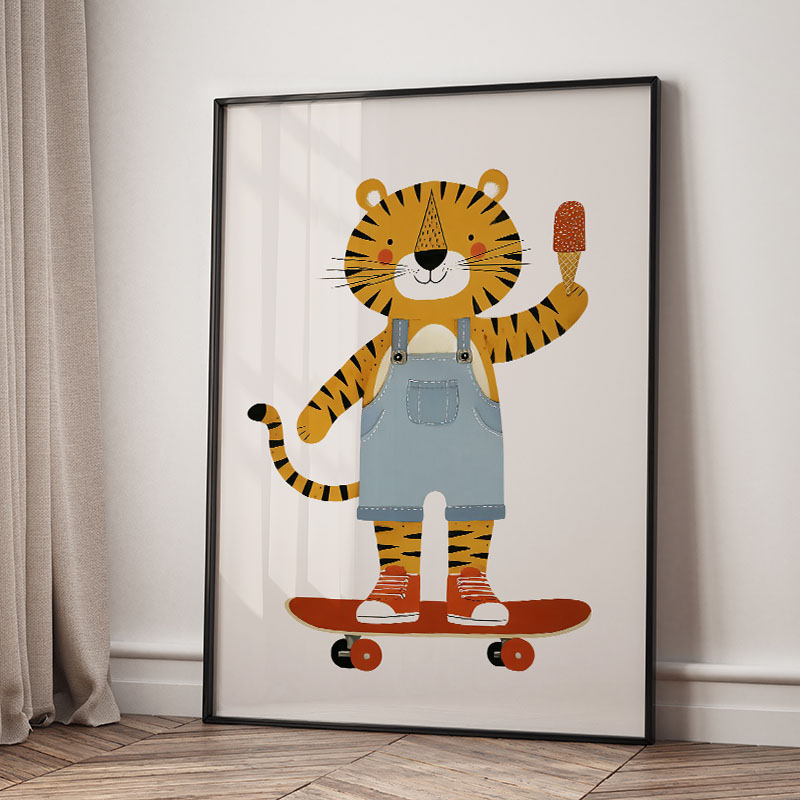 Lustige Cartoon-Tier Auto Ball – Baby Nursery Posters Bewertung und Preis