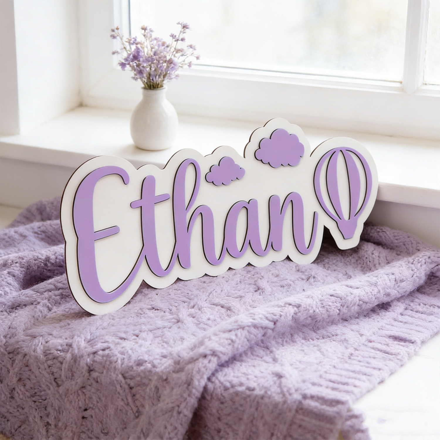 Personalisiertes Heißluftballo – Baby Nursery Name Sign Bewertung und Preis