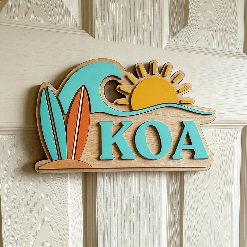 Personalisiertes Strandwellen- – Baby Nursery Name Sign Bewertung und Preis
