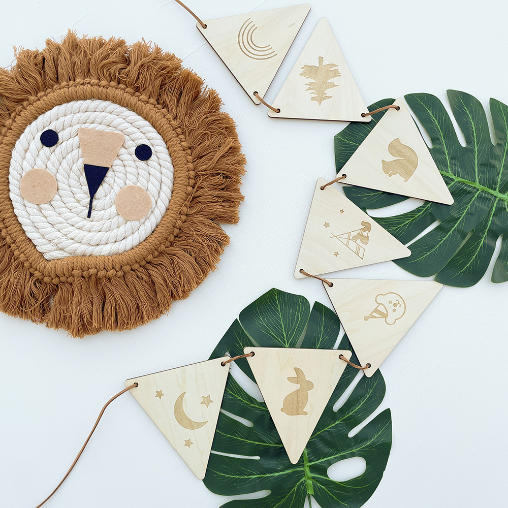 Nordic Holz Dreieck Flagge Wan – Baby Nursery Garland Bewertung und Preis