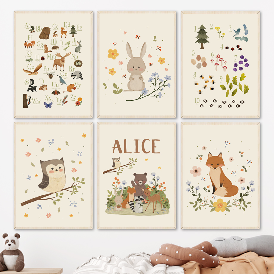 1 Stück rahmenlose, niedliche  – Baby Nursery Posters Bewertung und Preis